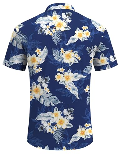 Image of COOFANDY Men's Linen Shirts Short Sleeve Casual Shirts Button Down Shirt for Men Beach Summer Wedding Shirt