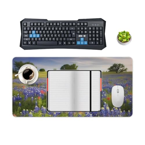 Bluebonnets Scenery Desk Pad Large Protector Blanco miniatura 4