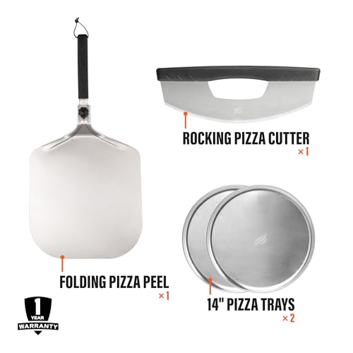 BLACKSTONE Pizza Basics Tool Kit with Pizza Peel, Cutter and Pans and Heat Resistant Handles - image 3