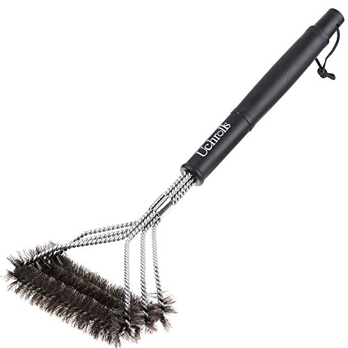 ALPHA DIMA Upgraded BBQ Grill Brush-Best Barbecue Grill Cleaner-18-3 Stainless Steel Brushes in 1-Perfect for Char-Broil,Weber,Gas,Electric,Porcelain and Infrared Grills-Free Handy Bag