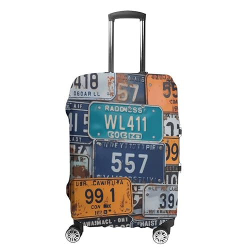 Travel Luggage Cover Elastic Washable Suitcase Cover Fashion Scratch-Resistant Baggage Covers License Plate Suitcase Protector Fit 18-32 Inch Luggage