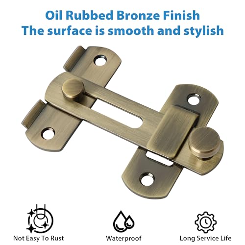 Image of Alise 4 Inch Bronze SUS304 Stainless Steel Gate Latches for Barn Door