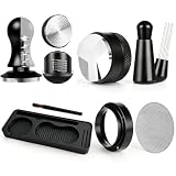 7 PCS Espresso Accessories Set with 53.3mm Spring Loaded Tamper