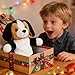 JUSTQUNSEEN Hand Puppet for Kids Toddlers Plush Dog Won’t Shed Animal Toy for Role Play Storytelling Preschool Classroom Educational Birthday Beagle