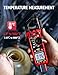 KAIWEETS Digital Clamp Meter Multimeter with D-Shaped Jaw for AC/DC Current & Voltage, Auto-ranging 4000 Counts Voltage Tester with Flashlight Backlight, Measuring Temperature Continuity Diode NCV