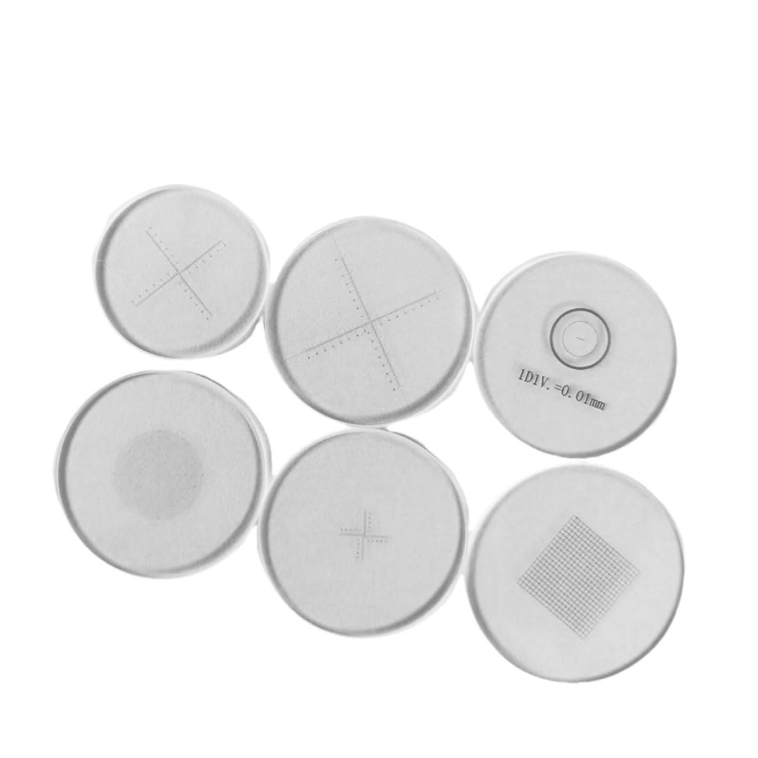 Płytka ze skalą mikrometryczną do okularu mikroskopu o wysokiej rozdzielczości - Precyzyjna linijka kalibracyjna - 1 szt(Cross line (diameter 24mm))