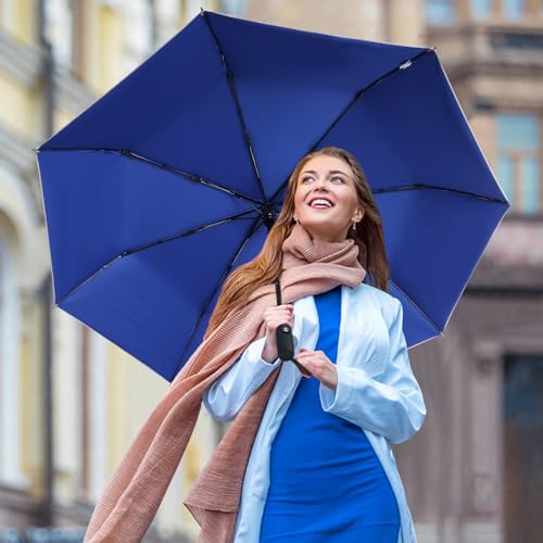 Image of G4Free UPF 50+ UV Protection Large Travel Umbrella 46 Inch Auto Open Close Windproof Sun Blocking Umbrella