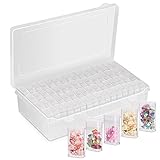 💟Praktisches Design: Die Aufbewahrungsbox hat 64 Fächer mit Deckel, Kleine Gitter sind in einer großen Kiste verpackt. Vrfügt über eine Doppeldichtung, das bequem zu bedienen und zu tragen ist.