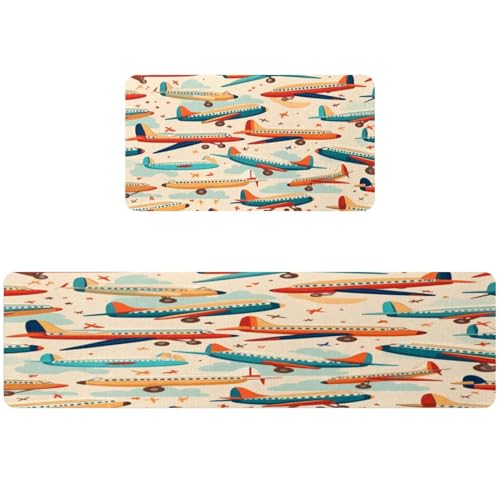 2 tapetes de cocina antideslizantes alfombra absorbente lavable 2