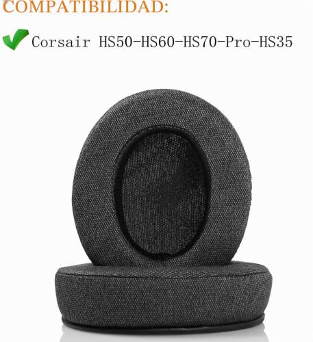 Miniatura 2 de Almohadillas De Repuesto Auriculares Compatibles Con Corsair Hs50 Hs60 Hs70 Pro Gaming Headset Earmuffs Estilo 3