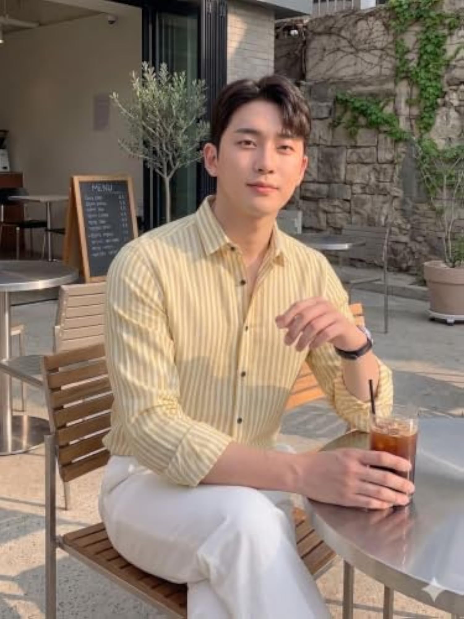 Men's Striped Casual Shirt, Regular Fit Full Sleeve