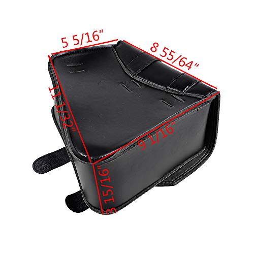 Alforjas laterales de cuero sintético negro para motocicleta compatibles con Harley Sportster XL883 XL1200 L&R miniatura 4