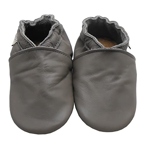 Mepiq Baby Moccasins Crawling Shoes With Rubber Sole, Soft Leather Slippers Anti-Slip Infant Toddler First Walking Shoes For Boys Girls thumb #1