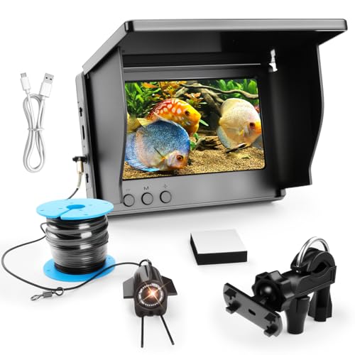 comeder Caméra de pêche sous-marine, batterie 5000 mAh, détecteur de poissons, étanche avec...