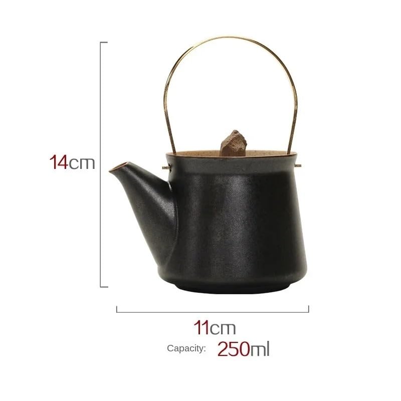 Infusor De Té Tetera Pequeña Tetera De Cerámica Tetera Individual Hecha A Mano Retro Horno Tazas De Té Teteras Juego De Té Olla Infusor Tazas De Té Teteras Tetera De Cocina(C)