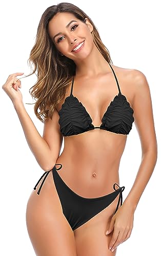SHEKINI Bikini Set Klassischer Verstellbare Damen Bikinioberteil...