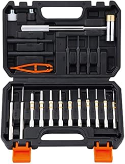 HORUSDY 22-Pieces Punch Set Punch Made of Solid Material, Including Steel Punch and Hammer with Steel for Maintenance