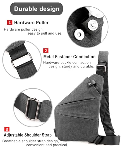 Image of Anti Theft Travel Bag,Slim Sling Bag, Crossbody Purse Bags for Women Men