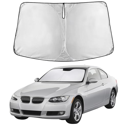 Image of Autovir Windshield Sun Shade Fit for 2006-2009 2010 2011 BMW 3 Series Sunshade, Front Car Window Shades Sun Visor, Blocks UV Rays & Heat, Car Accessories