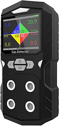 Detecteur de gaz 4 en 1 contre le monoxyde CO et le manque d'O2