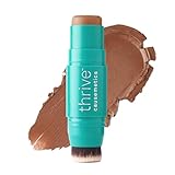 Thrive Causemetics Triple Threat Color Stick: Cream Bronzer & Contour Stick with Vitamin E, Evening Primrose Oil, Waterproof Smudge Proof Face Makeup, Anita (Light Medium Neutral)