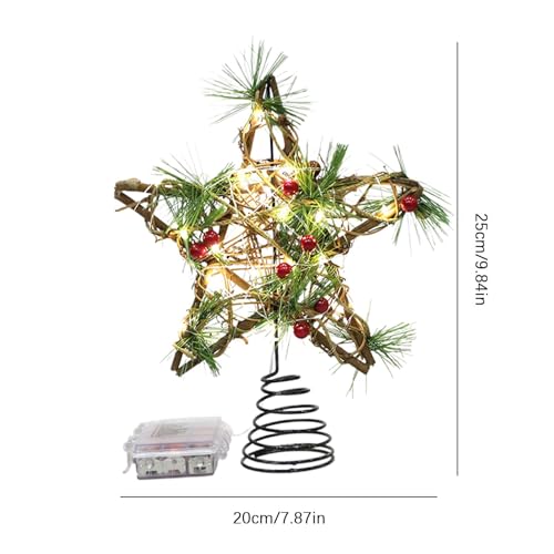 Estrella para árbol de Navidad con luces LED de bajo consumo e iluminación 3