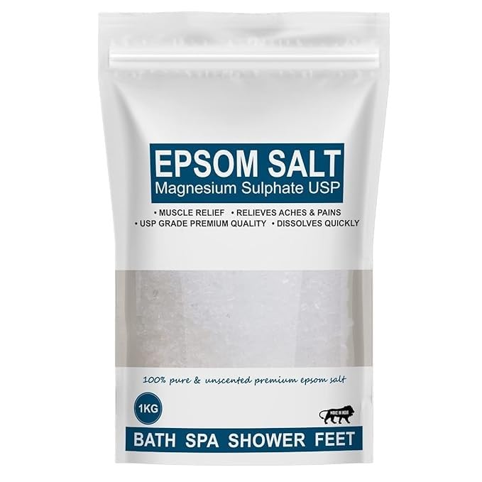 SID Epsom Salt for Foot | 1kg Epsom Salt for Foot Soaks, Bath Soaks, Plants & DIY Scrubs | Natural Magnesium Sulphate for Muscle Relief & Aromatherapy | Cruelty-Free-picture-12