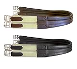SIE EQUESTRIAN Contoured English Chafeless Girth Black Brown 46" / 48" / 50" / 52" / 54"/ 56" (Black