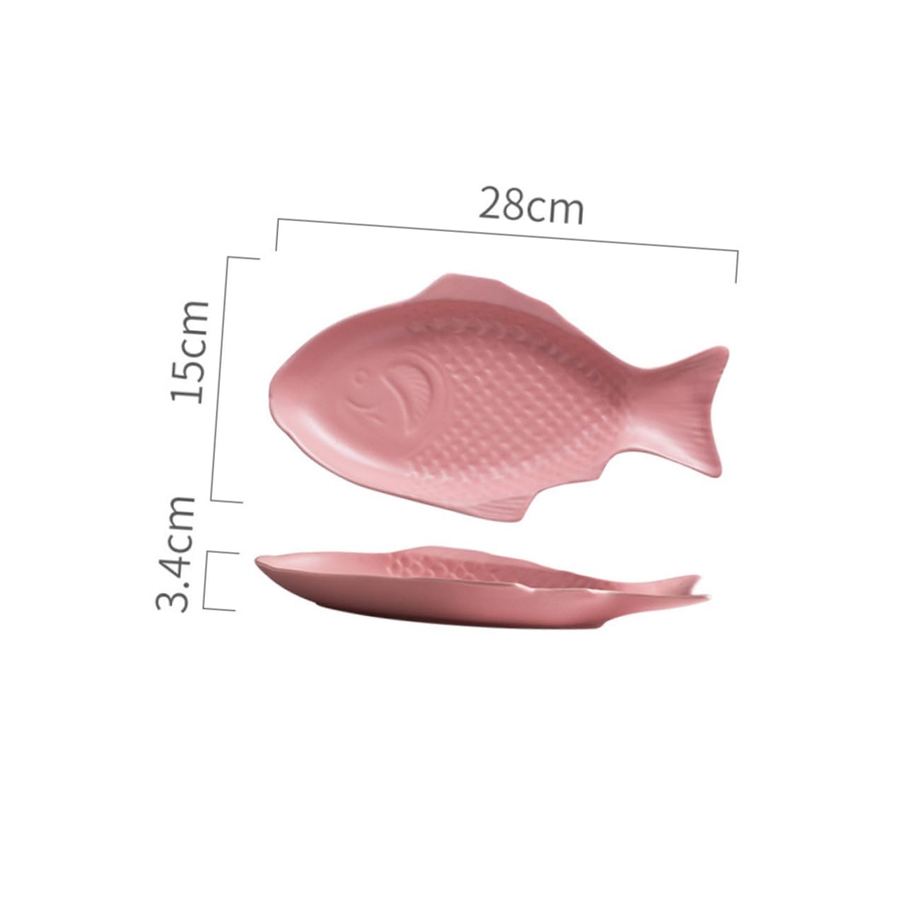 SOLUSTRE Ceramic Fish Plate Dinnerware Set Porcelain Serving Platter Fish Shaped Dish Snack Storage for Home Restaurant Wedding