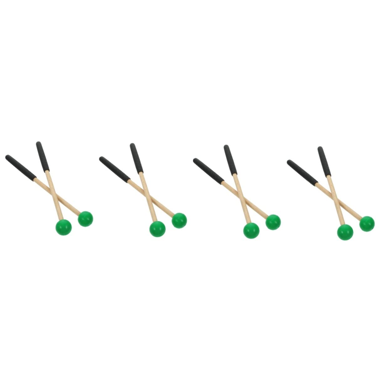 VICASKY 4pares Baquetas De Percusión Para Marimba y Lengüeta Mallets De Mango Para Xilófono y Práctica Musical