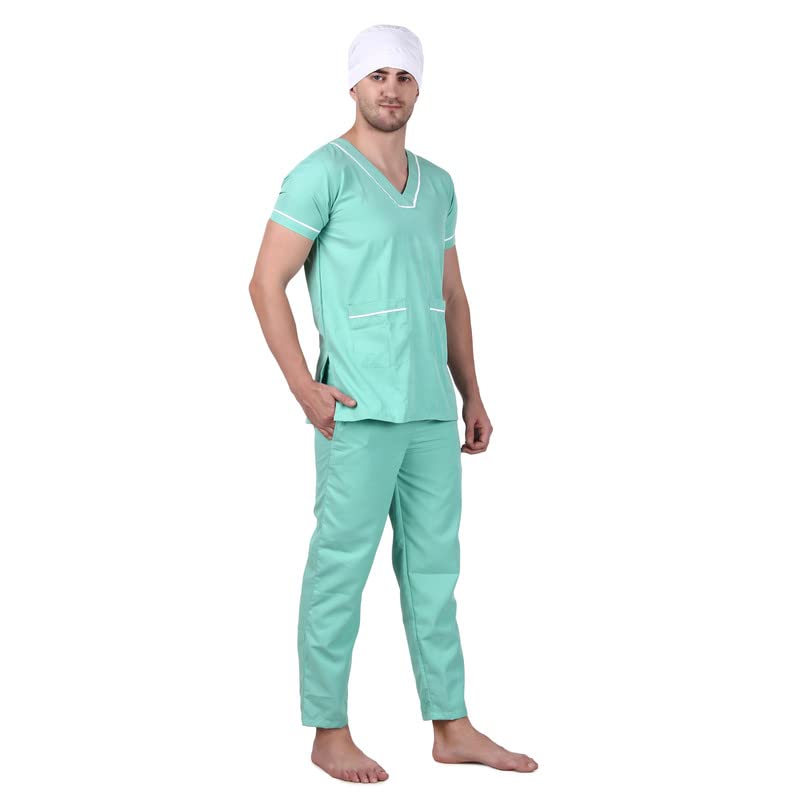 Epicure Wears Uniforms Unisex Womens | Men Poly Cotton Scrub Suit - Ideal for Doctors, Dentists and Healthcare Professionals (Green_Small) (B0CBFZ6RVT) Amazon Price History, Amazon Price Tracker