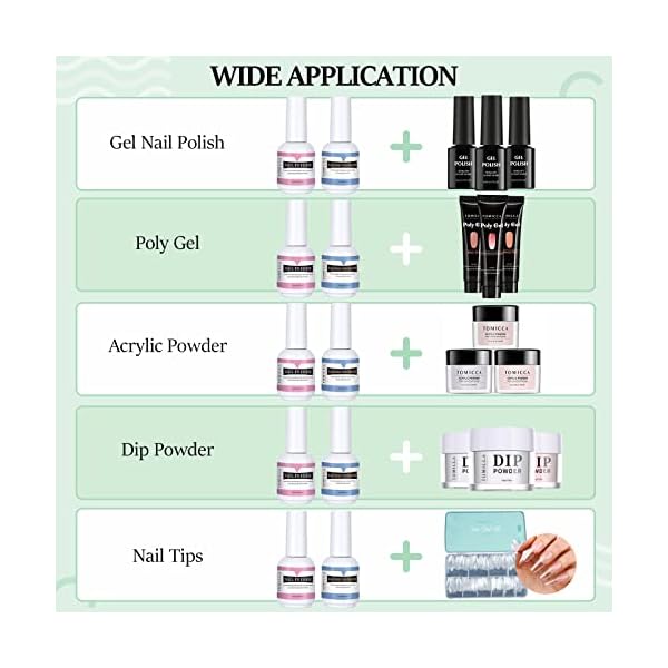 TOMICCA Professionelle natürliche Nagelvorbereitung, Dehydrat- und Bonding-Grundierung, Nägel, Proteinbindung, hervorragende Bonding-Grundierung für Acrylpulver und Gel-Nagellack – Bild 8