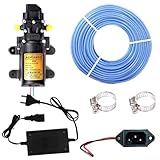 Agriansh Heavy Duty 12V DC Water Pump Motor Kit with Charger, Hosepipe & Clamps – 110 PSI Self-Priming Diaphragm Pump for Bike Wash Agriculture Spray, Gardening, Solar Panel, Home Water Pressure Boost