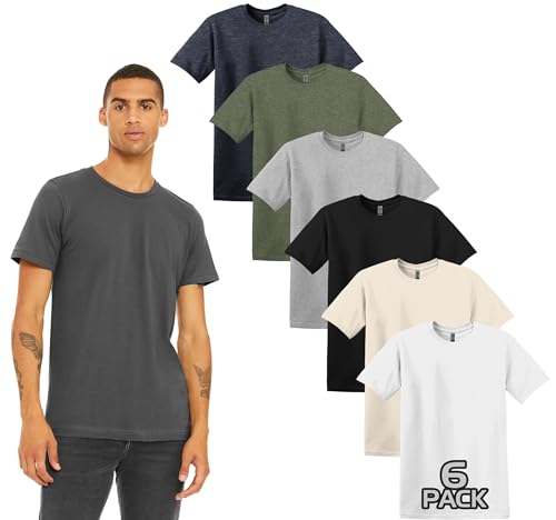 Gildan G500 T-Shirt for Men, Bulk Undershirts for Men Multipack - Create Color Packs 5000 Cotton Crewneck Tee Shirt