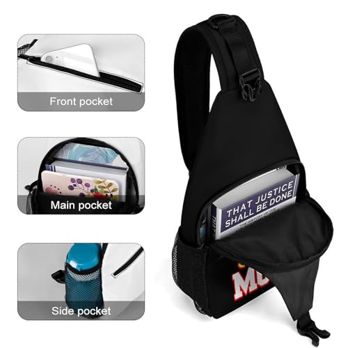Funny Ball Mom Softball Baseball Sling Backpack Multipurpose Crossbody Shoulder Bag Printed Chest Bag Travel Hiking Daypack, 38x20cm, style4