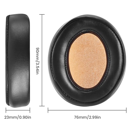 Lukvcoe Earpads para Sennheiser Momentum 2.0 (M2)/HD1, Cuero de Proteína, Espuma de Memoria de Alta Densidad, Aislamiento de Ruido, Mejorado de Graves, Restauración de Sonido, Instalación Rápida, Ergonómico, Color Negro miniatura 7