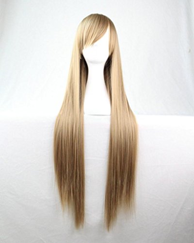 Perruque Cosplay Cheveux longs et raides résistants à la chaleur 100 cm