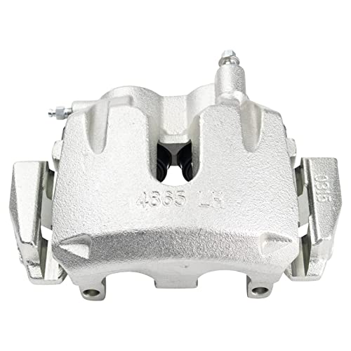 Image of TRQ Front Left and Right Brake Caliper Set Caliper Brackets Hardware Compatible with 11-19 Dodge Durango 330mm Diameter Front Rotors 11-19 Jeep Grand Cherokee Brake Code BRY Without Heavy Duty Brakes