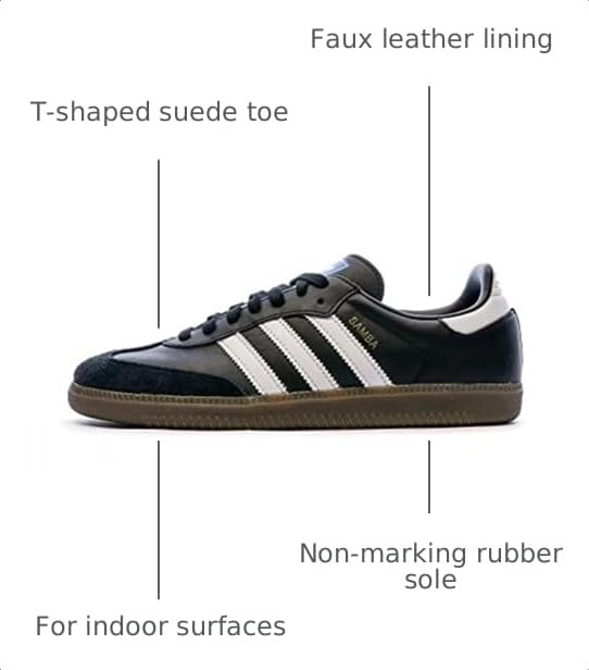 Image of adidas Samba Og, Men's Sneaker, Core Black FTWR White Gum5, 9.5