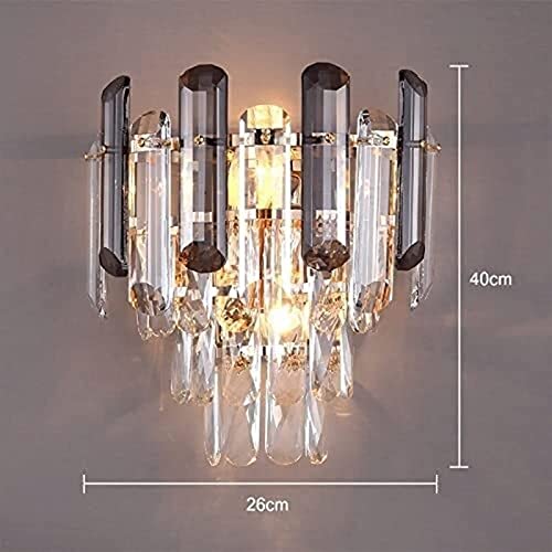 Aplique de pared de cristal LED moderno blanco para iluminación interior de dormitorio 7