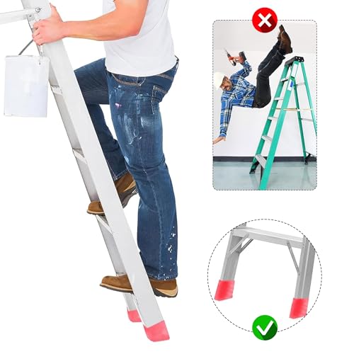4 Stück Leiter rutschfeste Füße Matte, Gummi Leiterfüße, Rutschfeste Leiterfüße, Rutschfeste Gummi Füße Rutschfeste Gummi Für Leiterfüße Universal Leiter Fußa Bdeckungen Für Heimarbeiter