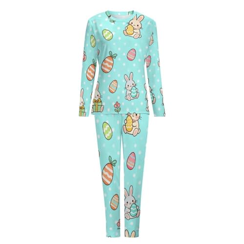 Image of Womens Pajamas Sets 2 Piece Long Sleeve Lounge Set Loose Pants Pj Sets Loungewear with Pockets
