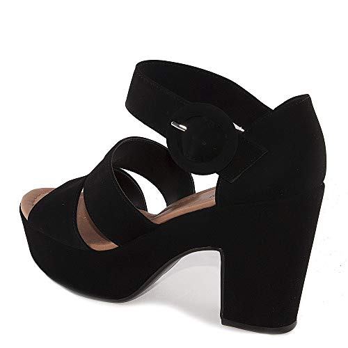 SANDÁLIA FEMININA BEBECE SALTO MEDIO REF: P5123907 NOBUCK