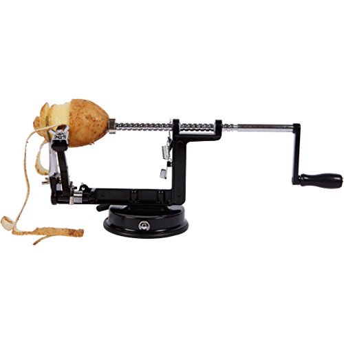 Precision Kitchenware - Stainless Steel Apple Peeler Corer And Slicer - Luxury Black Edition #TOP4