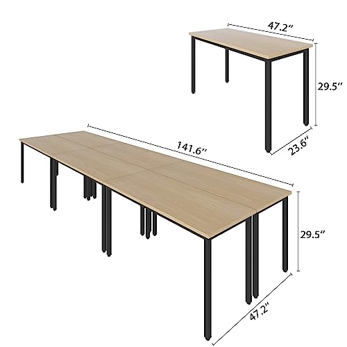 image for Bonzy Home Conference Tables 12ft Office Computer Desk for Meeting Roo