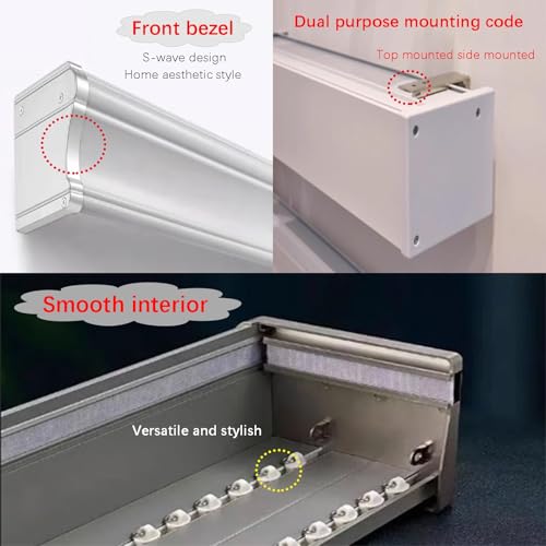 Boîtes à rideaux au design robuste en aluminium double rail premium