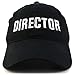 Trendy Apparel Shop Director Embroidered Soft Cotton Low Profile Dad Hat Baseball Cap - Black