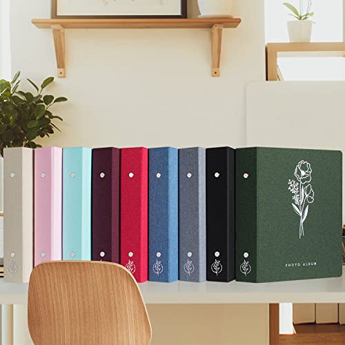 Lanpn Photo Album 4x6 400 Pockets, Linen Photo Albums Holds 400 Vertical Pictures Only Beige