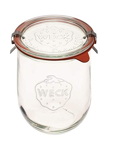 Comparison: Best Sourdough Starter Container 7 Weck Tulip Jar - Sour Dough Starter Jars for Sourdough - 1 x WECK 745 Large Clear Jar with Wide Mouth - 1 Liter Includes Glass Lid, rubber seal and steel clips