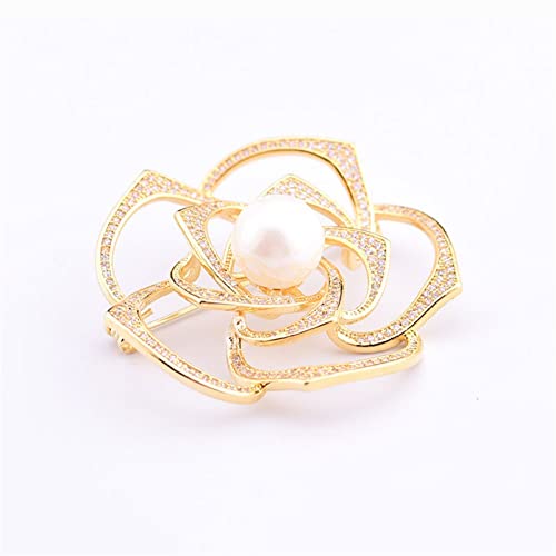 Broche de conception de modélisation tridimensionnelle camélia - 2